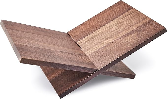Honygebia Solid Wood Book Stands - Cross Frame Walnut Wooden Book Holder, Open Bookstand for Disp... | Amazon (US)