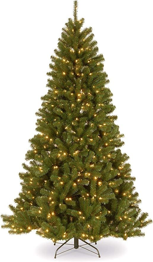 National Tree Company Pre-Lit Artificial Christmas Tree, Green, North Valley Spruce, White Lights... | Amazon (US)