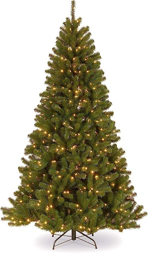 National Tree Company Pre-Lit Artificial Full Christmas Tree, Green, North Valley Spruce, White L... | Amazon (US)