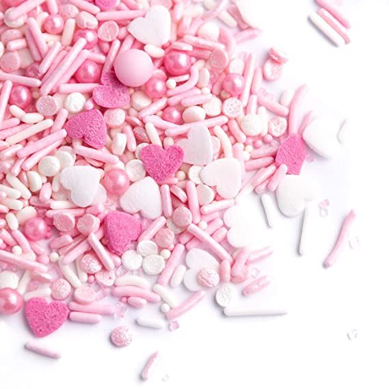 Sweets Indeed Valentines Day Sprinkles, Edible Pink Sprinkles, Perfect for Cake Decorations, Ice ... | Amazon (US)