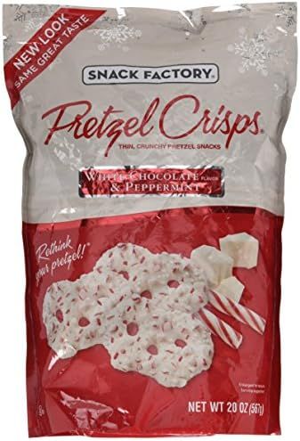 Snack Factory Pretzel Crisps, Peppermint, Chocolate/White chocolate, 20 Ounce | Amazon (US)