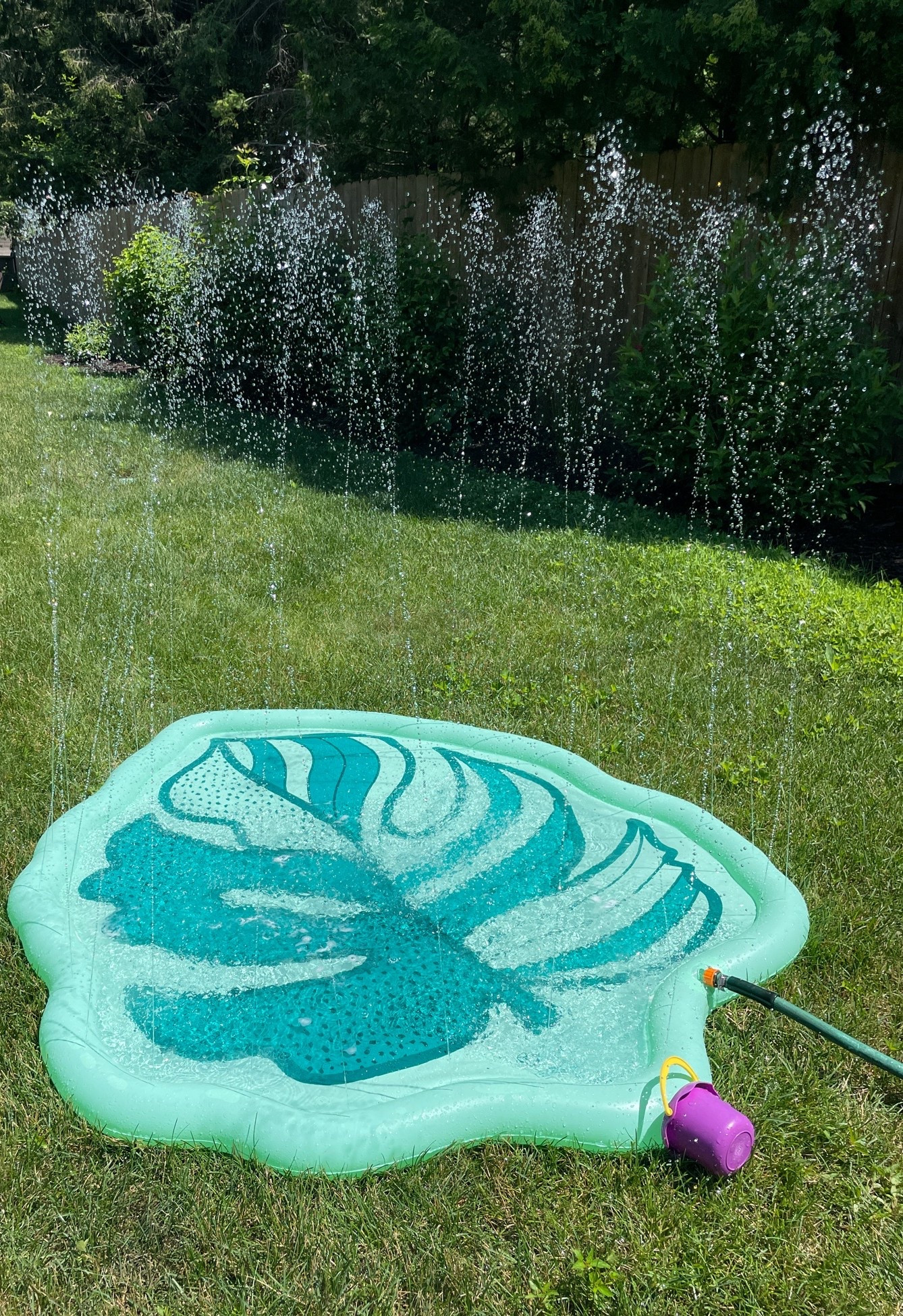 Tiny splash pad, BIG summer fun. 💦

☀️ This little setup keeps the kids cool for hours—and it’s easy to store when you’re done!