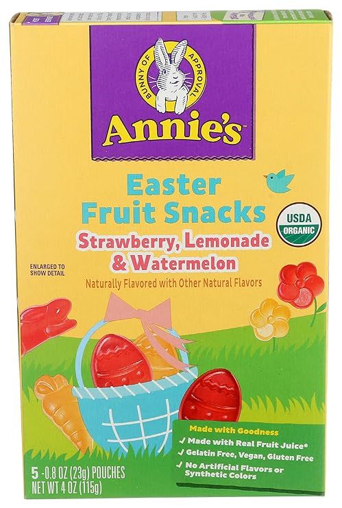 Annie's Homegrown Organic Easter Fruit Snacks, 4 OZ | Amazon (US)