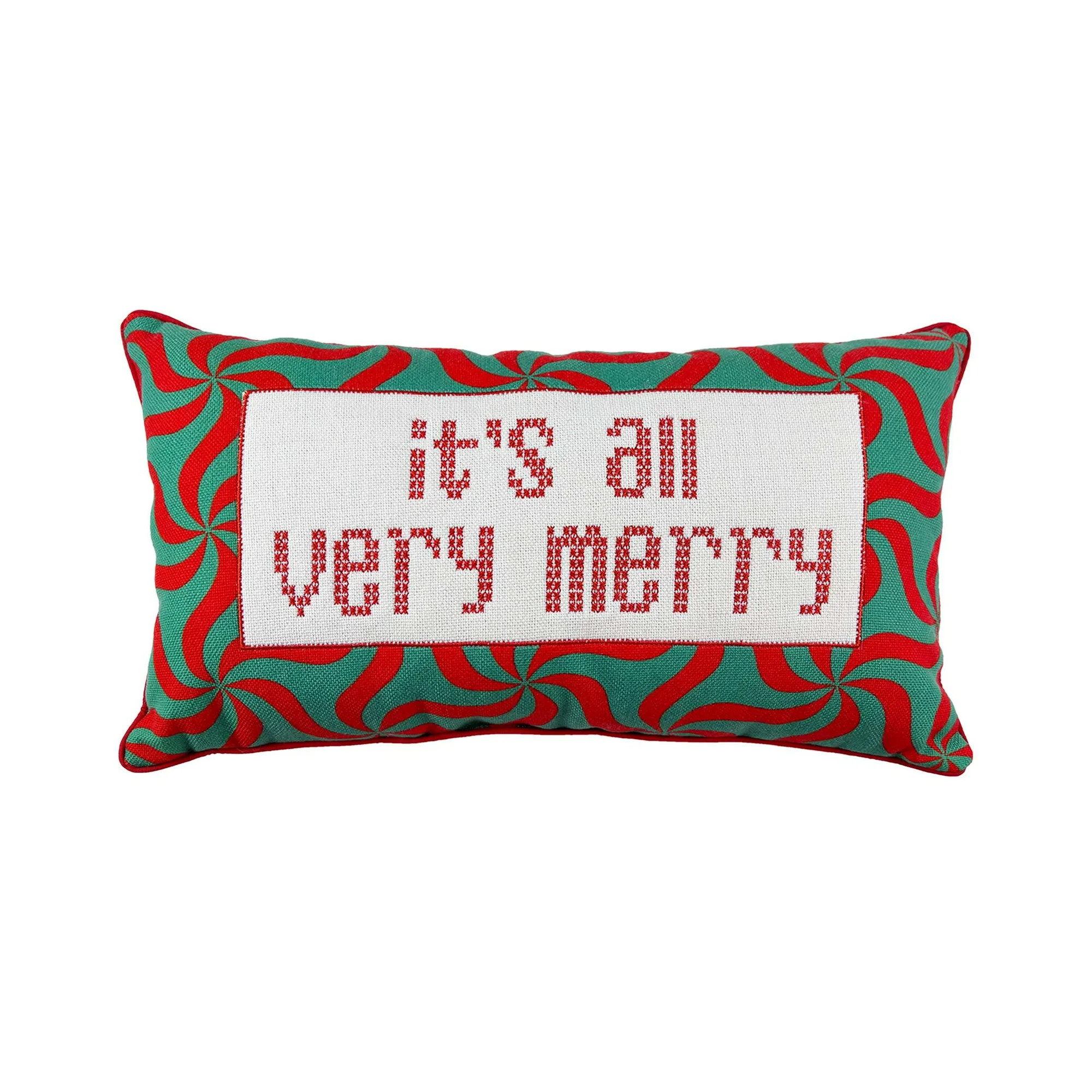 Green Base Peppermint Lumbar Pillow,Width is 18inch,Height is 10inch,by Holiday Time | Walmart (US)