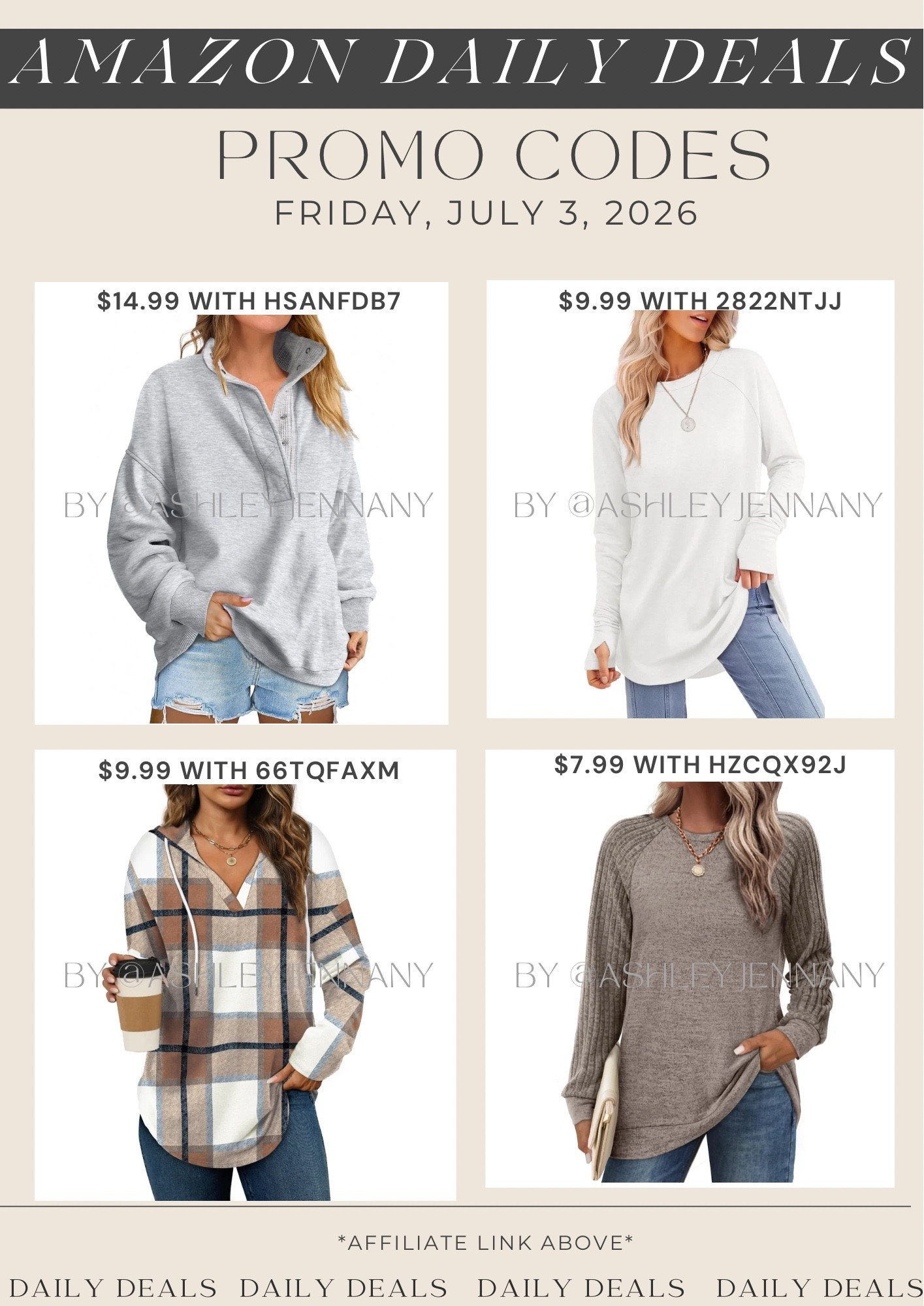Amazon deals

#LTKSaleAlert #LTKMidsize #LTKootd