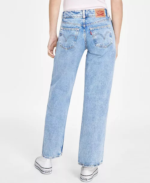 Women's Super-Low Double-Button Relaxed-Fit Denim Jean | Macy's AU | APAC
