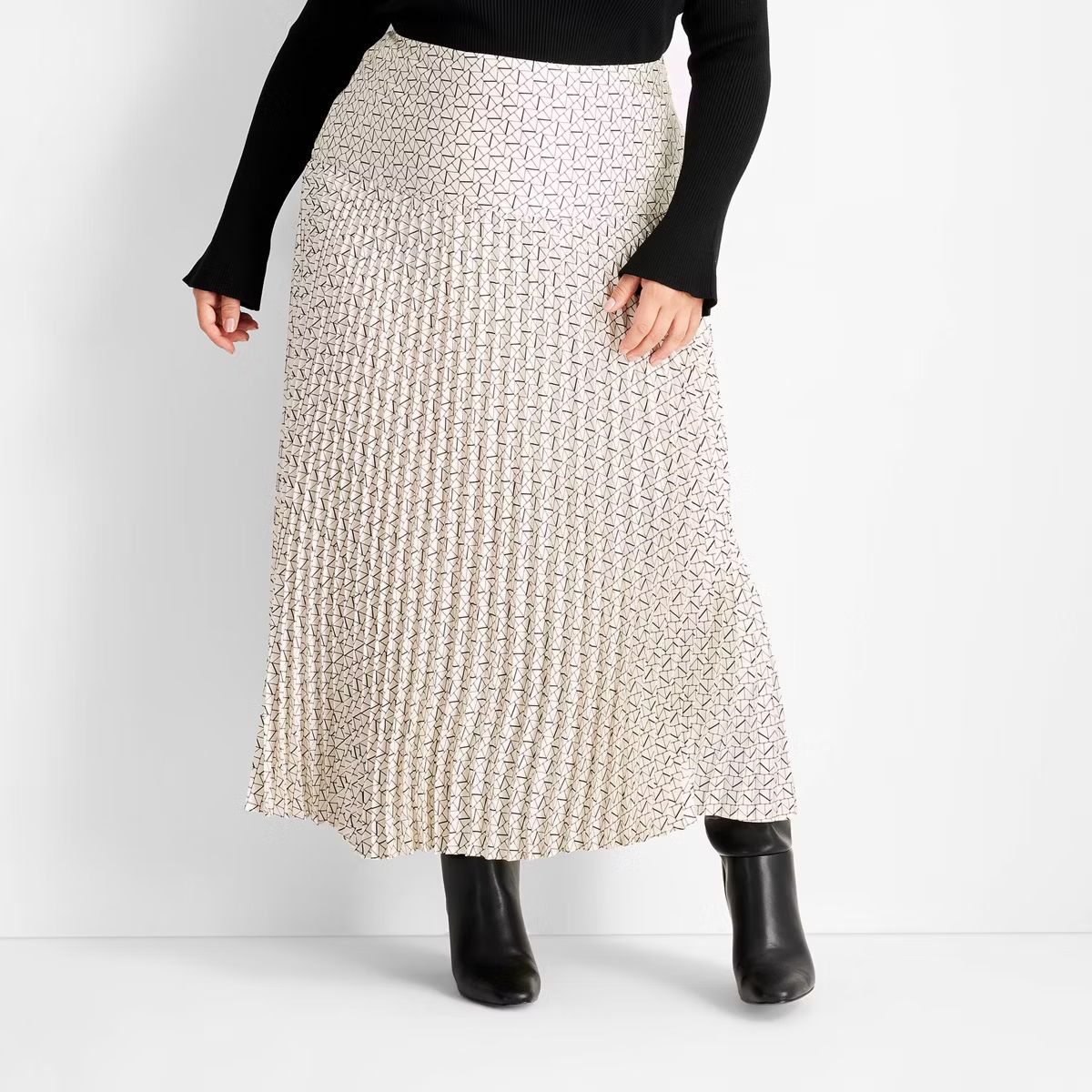 Women's Drop Waist Pleated Ankle Skirt - Future Collective | Target