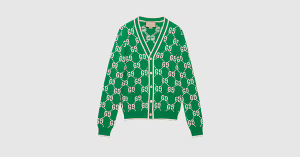 GG cotton intarsia cardigan | Gucci (US)