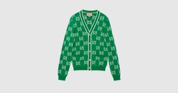 GG cotton intarsia cardigan | Gucci (US)