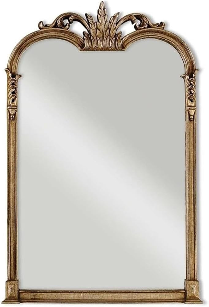 BOWERY HILL Contemporary Vanity Mirror in Champagne Silver | Amazon (US)