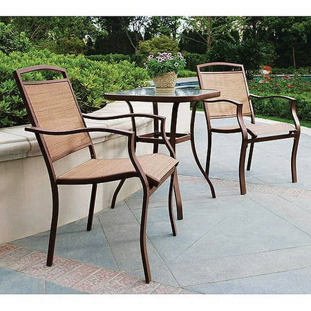 Mainstays Sand Dune 3-Piece Outdoor Bistro Set, Tan | Walmart (US)