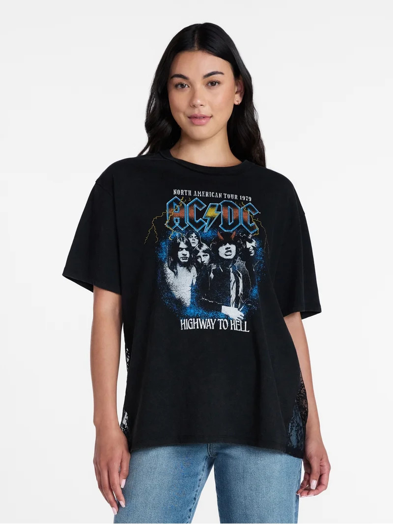 AC/DC Women's Highway to Hell Tour Graphic Tee, Sizes XXS-XXL | Walmart (US)
