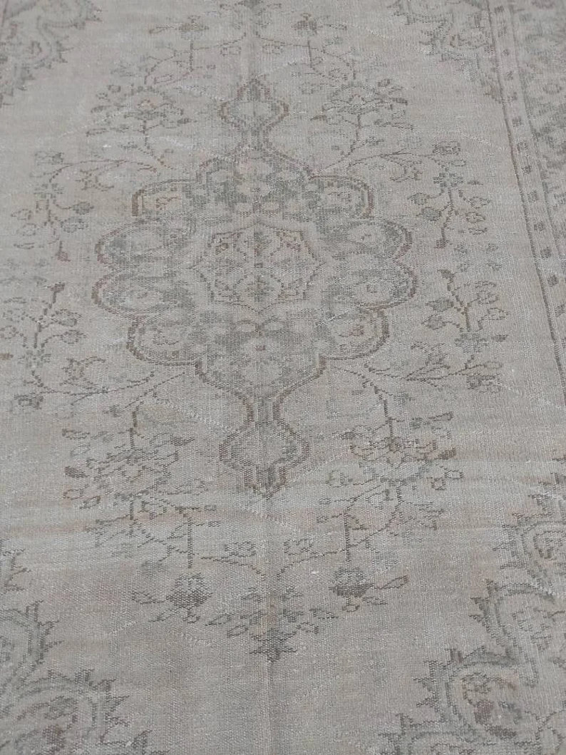 Large Green White Handwoven Rug Rug 9x6 Faded Rug Oversize | Etsy | Etsy (US)