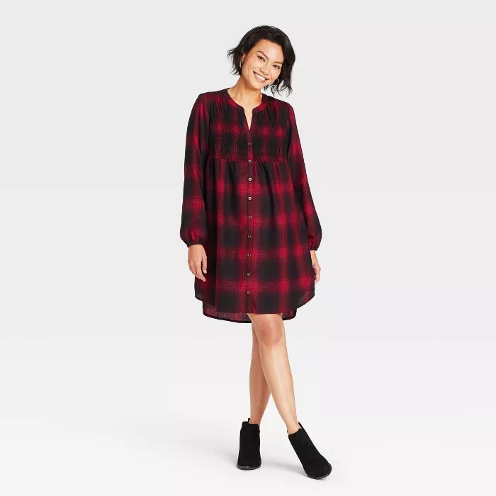 Women's Long Sleeve Button-Front Dress - Knox Rose™ | Target