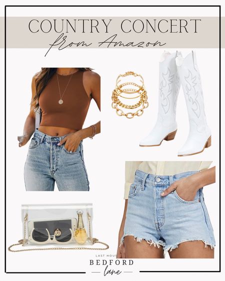 Country Concert Outfit from Amazon 

Concert attire for women, festival outfit for women, summer outfit for women, outfits for teens, outfits for girls, country concert dress, gold earrings, gold necklace, gold bracelets, stackable bracelets, layering necklaces, dainty necklace, gold sunglasses, round sunglasses, white boots, white cowboy boots, cowboy boots for women, country outfit for women, clear stadium bag, purse for a concert, clear purse, clear bag, concert purse, concert bag, festival attire, summer dress, suede skirt, cropped shirt, jean shorts, tan cowboy boots, suede cowboy boots, leather cowboy boots, white fringed shirt, Levi shorts, women’s jean shorts, summer outfit ideas for women, Amazon, found it on amazon, amazon deals 

#LTKsalealert #LTKunder50 #LTKstyletip