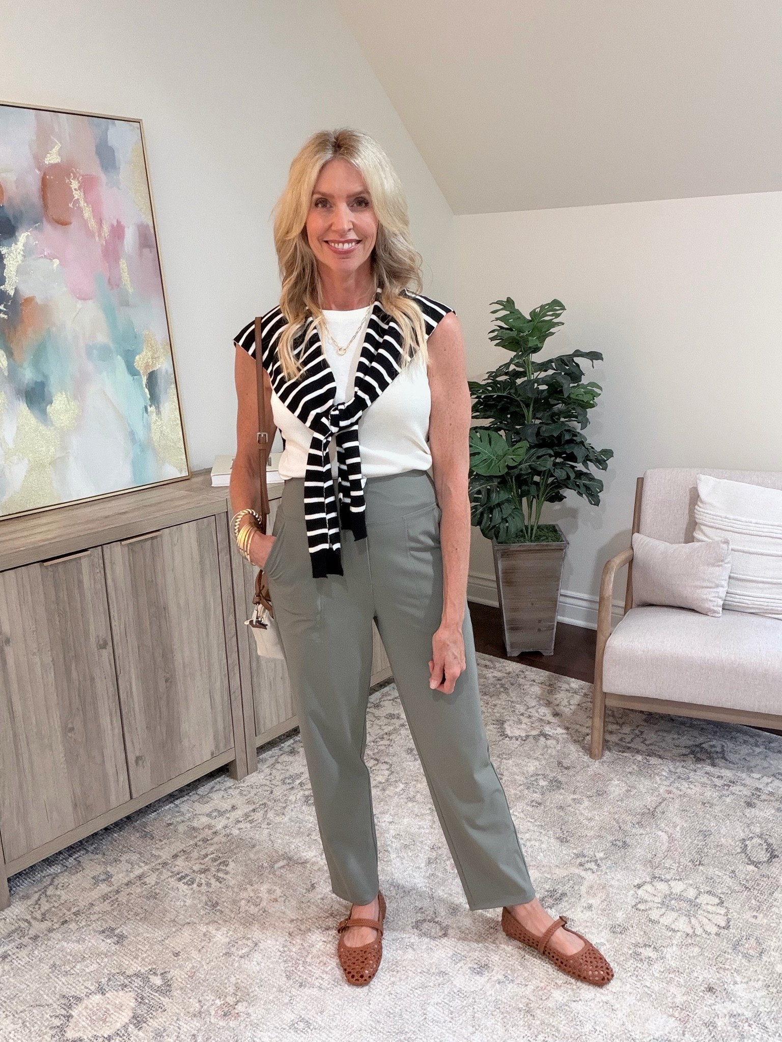 Easy to style, lightweight and breathable pants. Wrinkle free, stretchy with faux zipper and faux back pockets. Fit is true to size. Just like the Athleta Brooklyn pants!

#LTKootd #LTKgrwm #LTKSeasonal