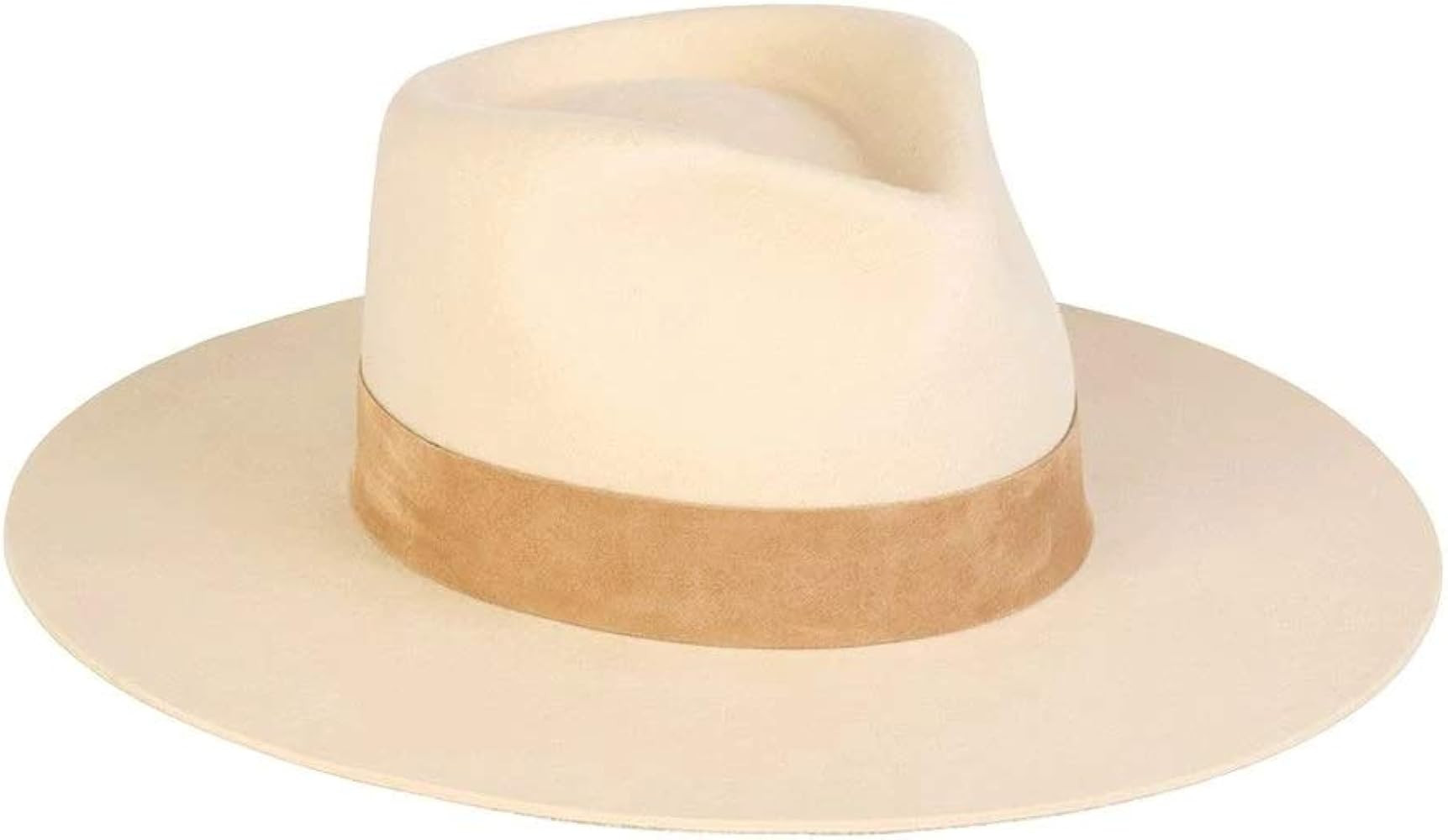 Lack of Color Women's The Mirage Suede-Trimmed Wool Fedora (Ivory, Medium (57 cm)) at Amazon Wome... | Amazon (US)