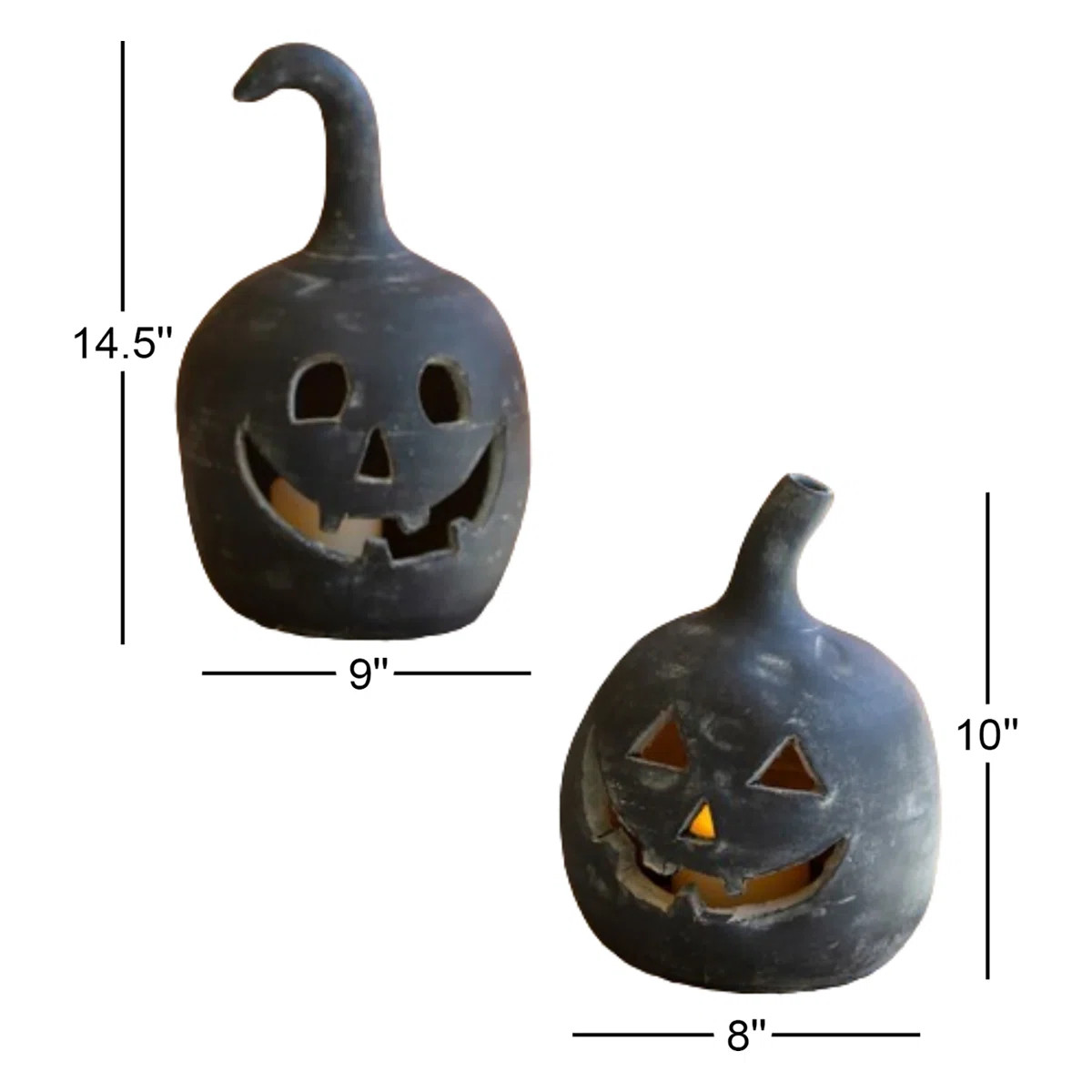 SET OF TWO BLACK CLAY JACK-O-LANTERNSByThe Holiday Aisle®4.2Rated 4.2 out of 5 stars.20 Reviews | Wayfair North America