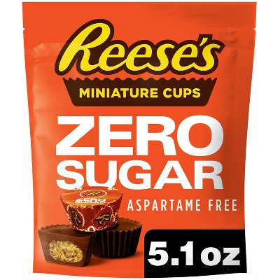 Reese's Zero Sugar Miniatures Chocolate Peanut Butter Cups Candy - 5.1oz | Target