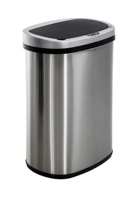 Bestoffice 13 Gallon Automatic Garbage Can - High Capacity Brushed Stainless Steel | Belk