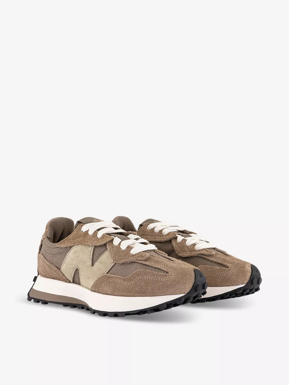 327 suede and woven low-top trainers | Selfridges