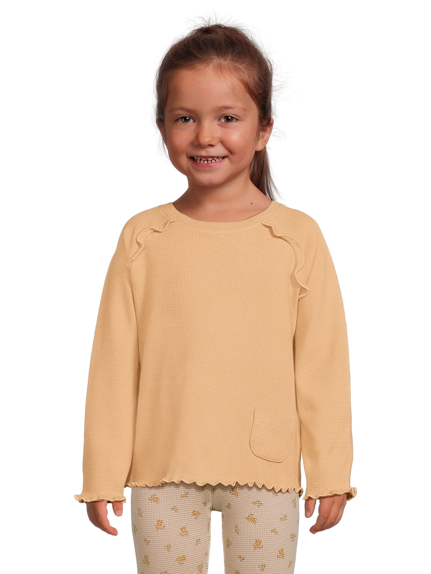 easy-peasy Toddler Girl Long Sleeve Pocket T-Shirt, Sizes 12 Months-5T | Walmart (US)