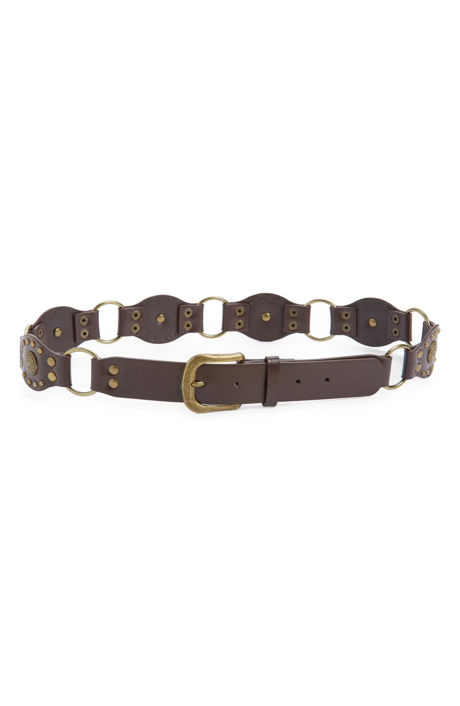 Studded O-Ring Faux Leather Belt | Nordstrom
