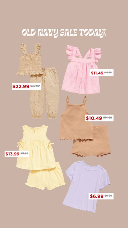 Old navy sale today! What I ordered for Harper 💛