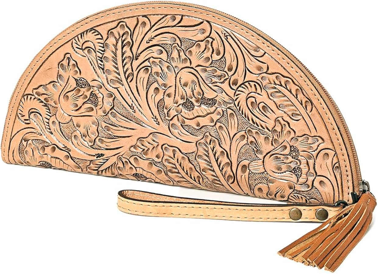 American Darling Clutch Hand Tooled Genuine Leather Women Bag Western Handbag Purse | Amazon (US)