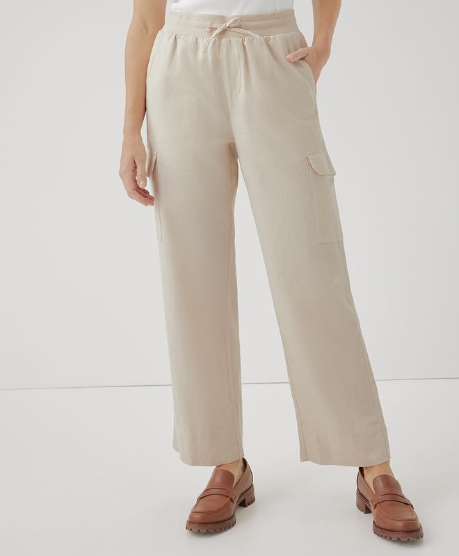 Women’s Canopy Linen Blend Wide Leg Pant made with Organic Cotton | Pact | Pact Apparel