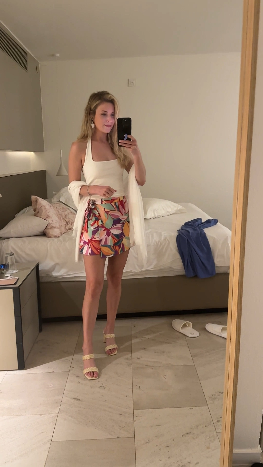 Dinner outfit in Mexico! Wearing a small in the wrap skirt. It also comes in a dress option that I linked  