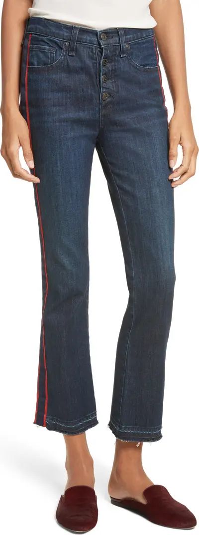 Veronica Beard Carolyn Tuxedo Stripe Baby Boot Crop Jeans | Nordstromrack | Nordstrom Rack