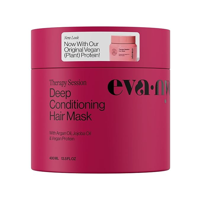 Eva NYC Therapy Session Deep Conditioning Hair Mask with Vegan Protein, Jojoba Oil + Argan Oil - ... | Amazon (US)