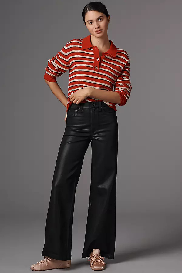 Pistola Lana High-Rise Wide-Leg Coated Jeans | Anthropologie (US)