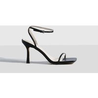 Womens Skinny Strap Square Toe Barely There - Black - 10 | boohoo (US & Canada)