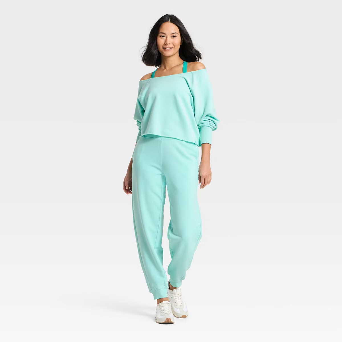 Women's French Terry Off-The-Shoulder Sweatshirt - JoyLab™ | Target