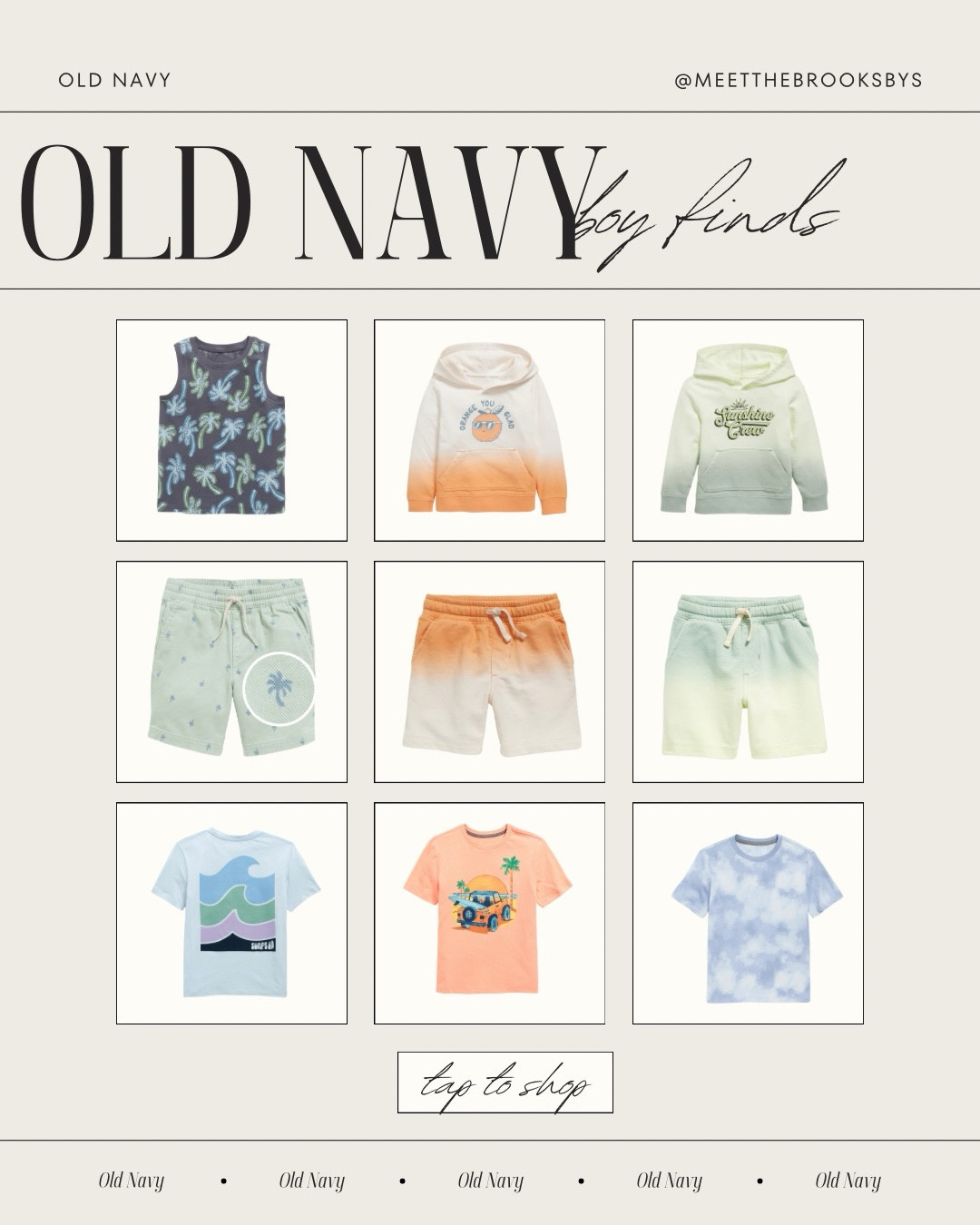 Attention all moms on the lookout for curated boys’ outfits for spring and summer! Dive into our handpicked capsule collection designed to make dressing your little ones a breeze. From trendy tees and comfy shorts to durable activewear, these outfits are ready to amp up your boys’ wardrobe this season! Looking for all these links?! Check out my Boys Spring OOTD folder for everything!!!  

#BoysFashion #SpringSummerCapsule #TrendyKidsClothing #ComfyBoysOutfits #DurableKidsWear #FashionForBoys #KidsActivewear #CuratedCapsule

#LTKVideo #LTKfamily #LTKkids
