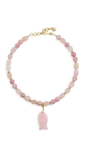 Brinker + Eliza Women's Pink Mist Necklace, Morganite/Rose Quartz, One Size | Amazon (US)