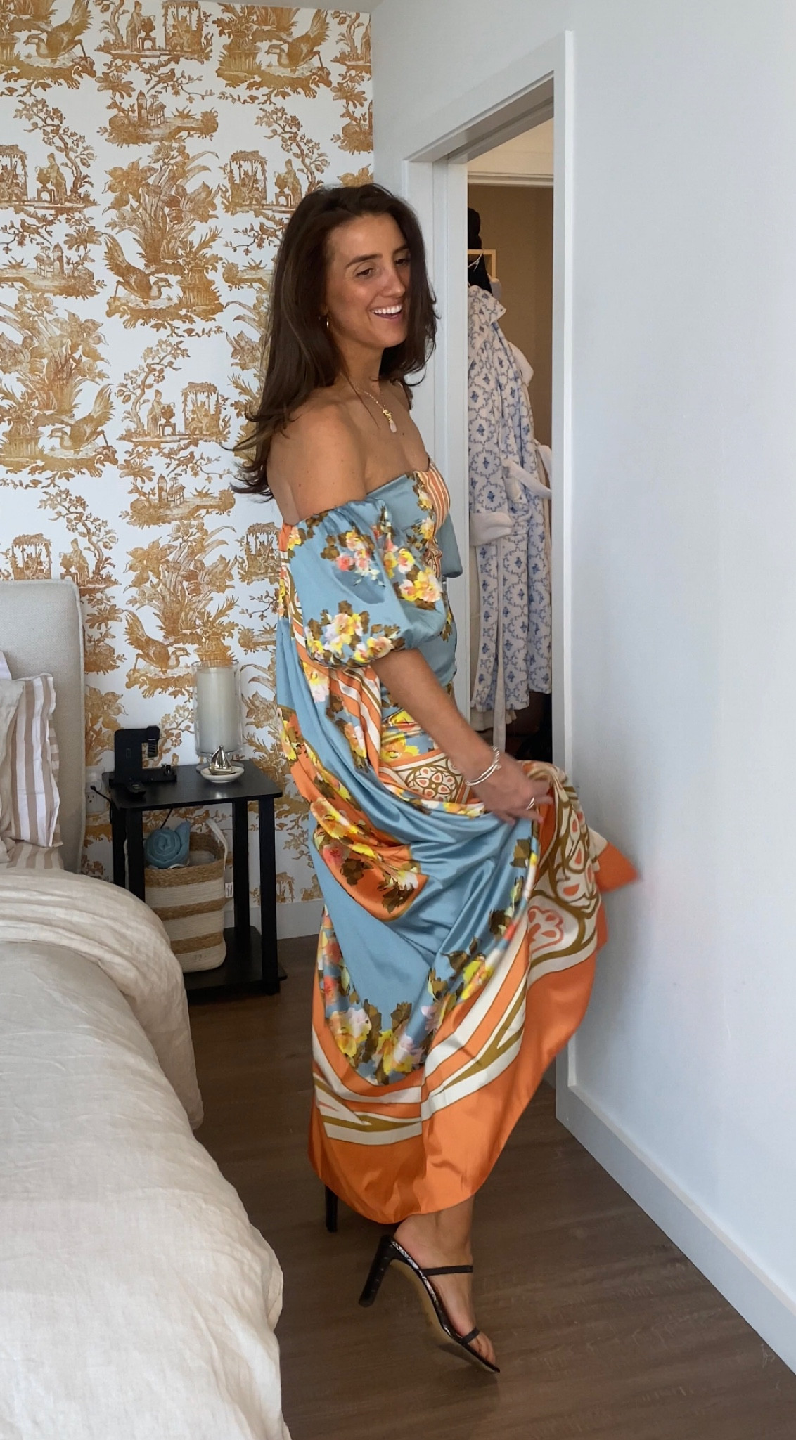 Fun Italy vacation dress. Love this as a wedding guest dress or fun dress! 

#LTKxAnthro #LTKtravel #LTKwedding