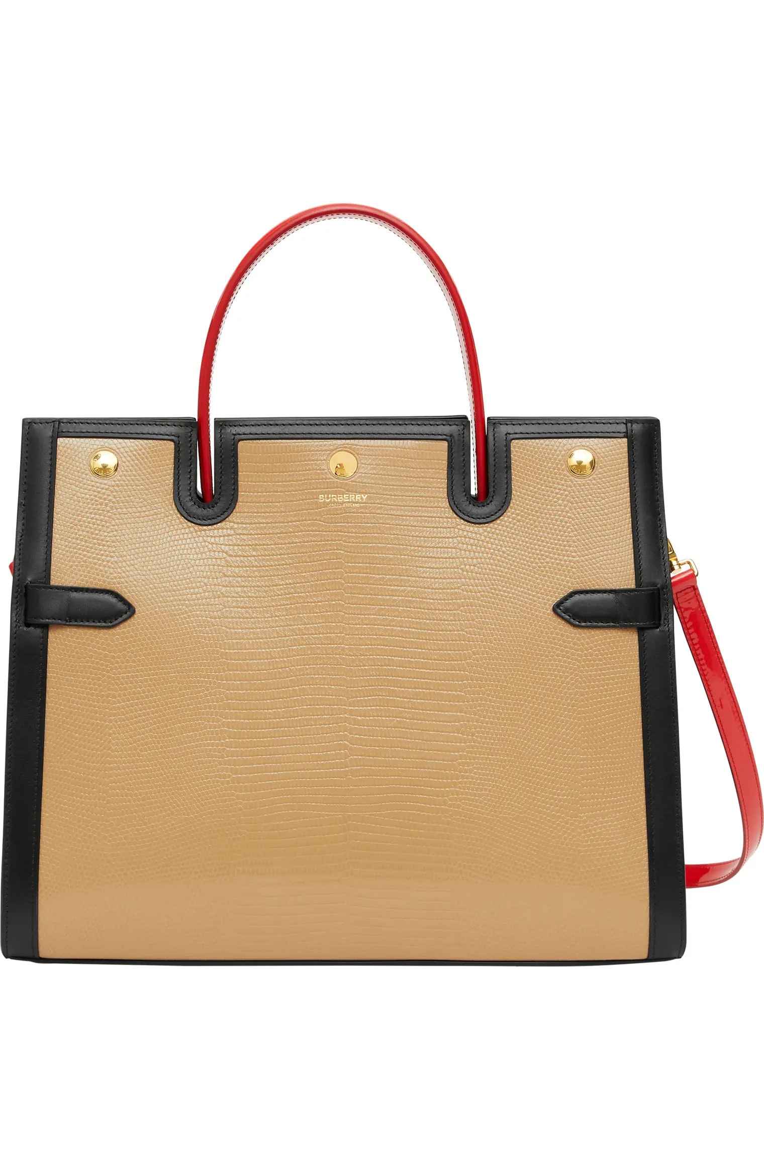 Medium Title Lizard Embossed Leather Bag | Nordstrom