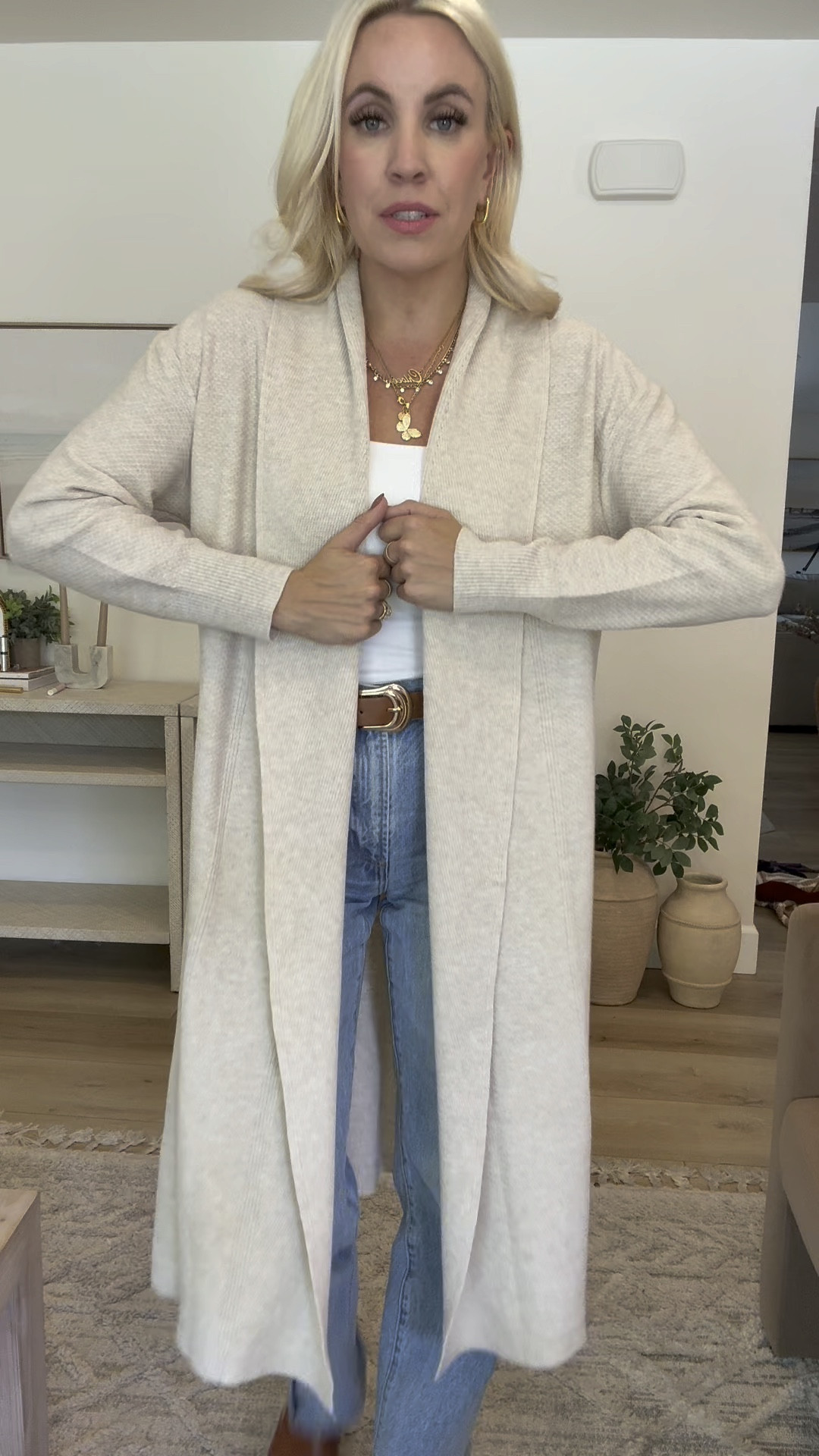 Here is the cream color. I am wearing a size medium! I’m 5’5 and this is the length on me! 

#LTKFindsUnder50 #LTKStyleTip #LTKFindsUnder100