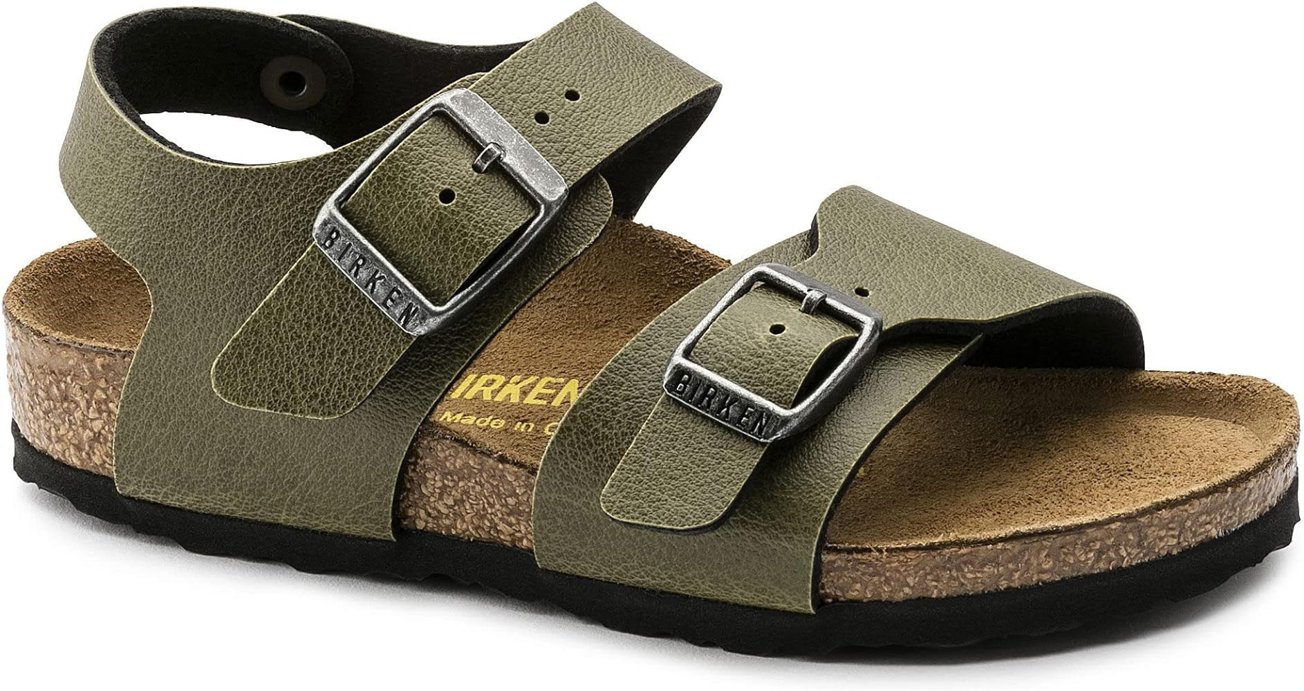 Amazon.com | Birkenstock Kid's New York Sandals, BF Pull Up Olive, 7-7.5 Toddler | Sandals | Amazon (US)
