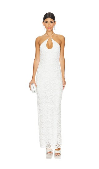 Eloise Embellished Maxi Dress in White | Revolve Clothing (Global)