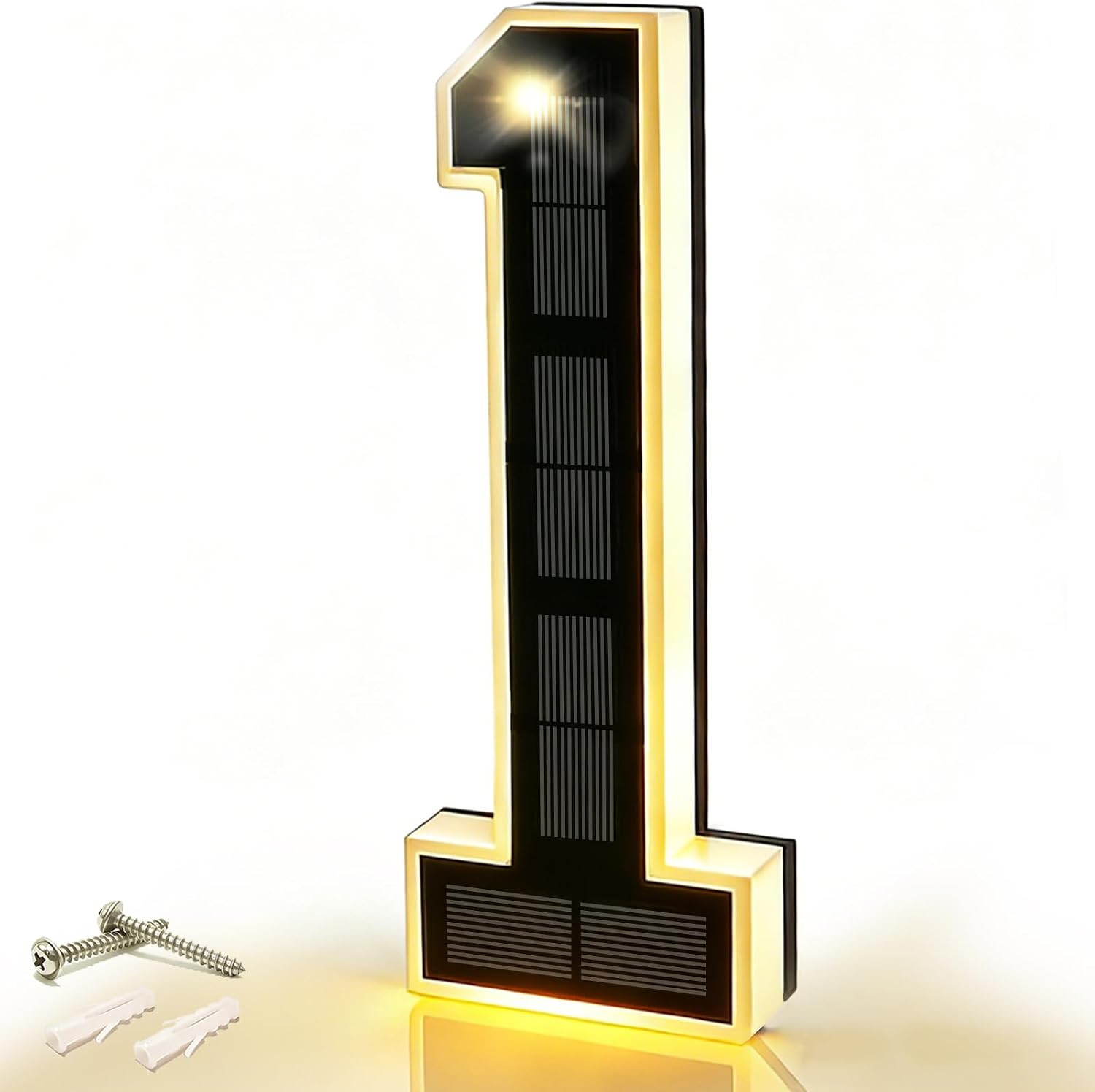 DIBMS 9" Solar Lighted House Numbers for Outside Illuminated Address Sign | Amazon (US)