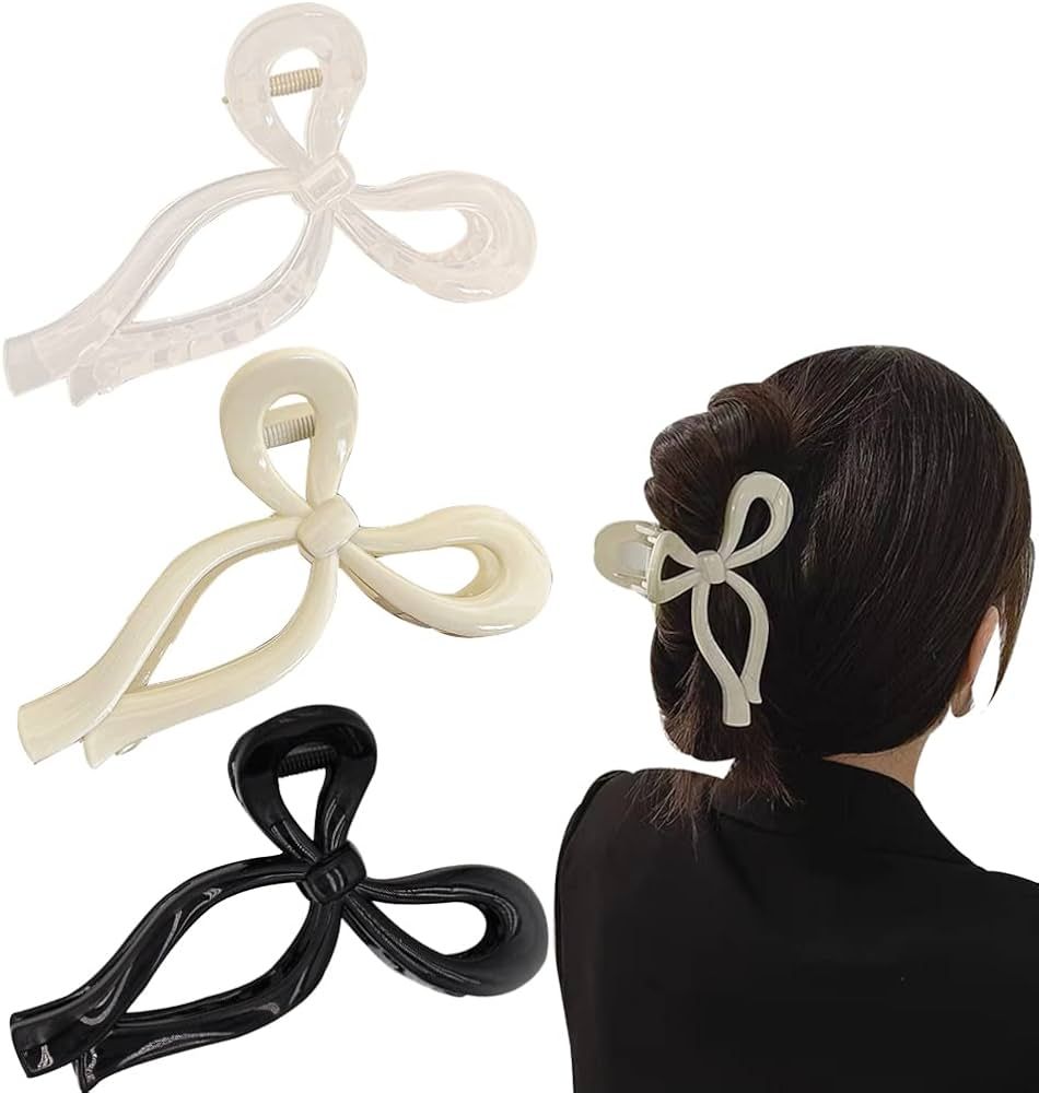 KuuGuu 3 PCS Hair Claw Bow Hair Clips Nonslip,Butterfly Hair Clips,Butterfly Hair Accessories Hai... | Amazon (US)