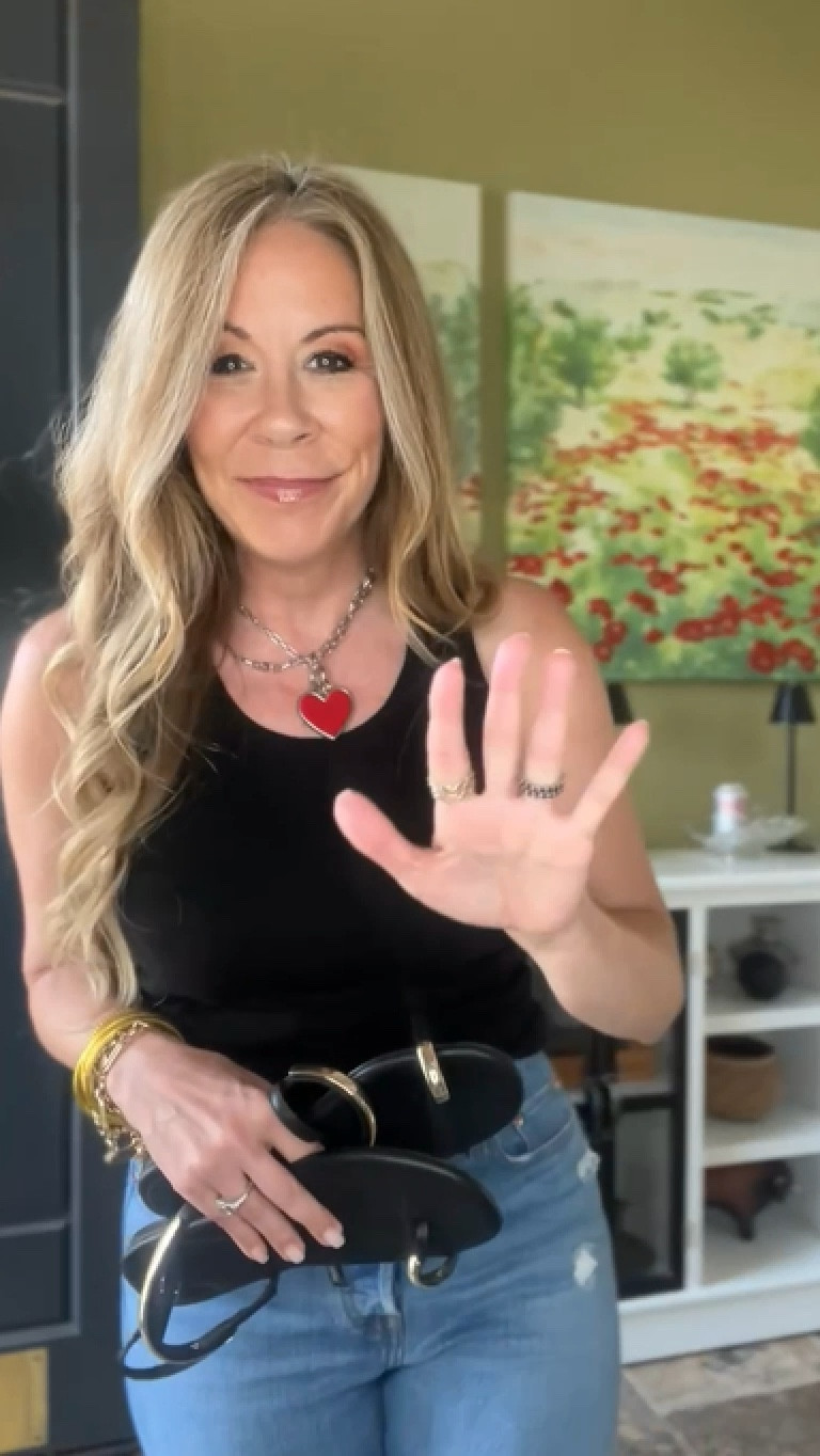 Easy ootd formula! 

If you need a tank for warm season, try these! Worth every cent!

Organic cotton made in the US an unbelievably comfortable. The quality is so clear wash after wash.! 
Black white or navy. Higher neck 

Love it with my Levi’s! 

Xo,
Jill 💋

#LTKOver40 #LTKootd #LTKPetite