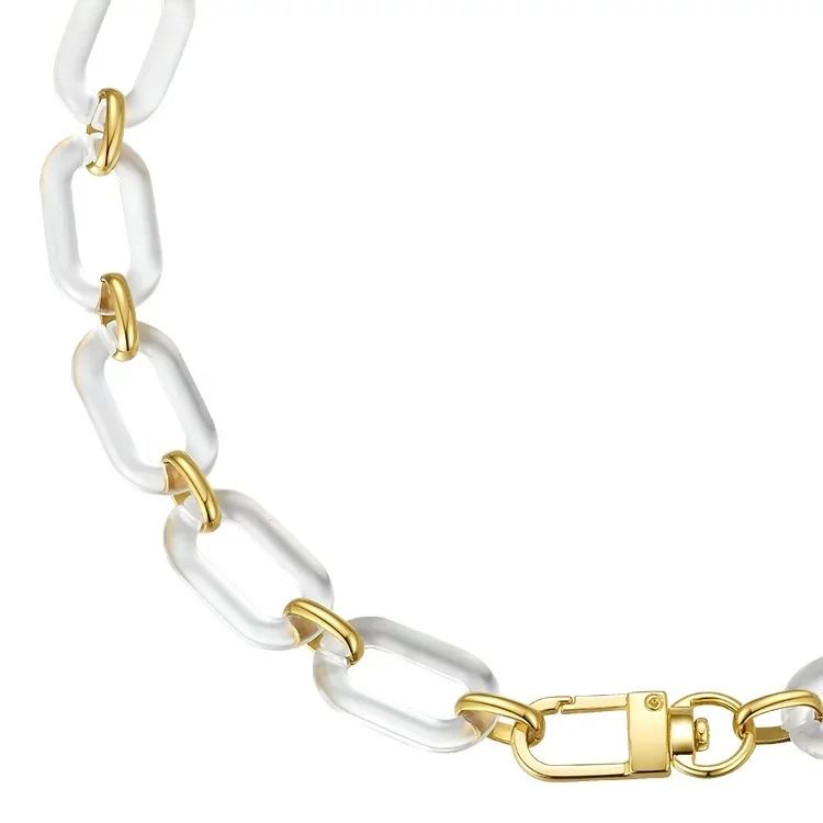 Jenna Acrylic Clear Necklace | Sahira Jewelry Design
