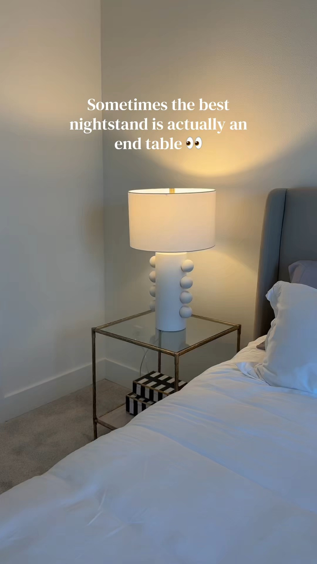 Sometimes the best nightstand is actually an end table 🤍 I found this glass table from Wayfair for our guest room and it was exactly what I was looking for — it functions perfectly as a nightstand and looks so high-end for the price. Linking it here!

#LTKHome #LTKstorytime #LTKSaleAlert