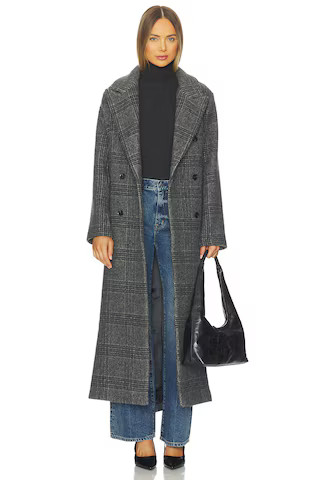 SAMSOE SAMSOE Sajilla Coat in Grey Check from Revolve.com | Revolve Clothing (Global)
