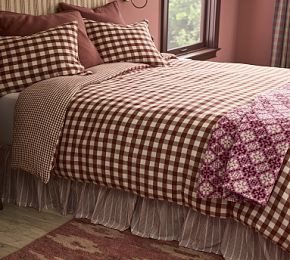 Reversible Gingham Duvet Cover and Shams | GreenRow